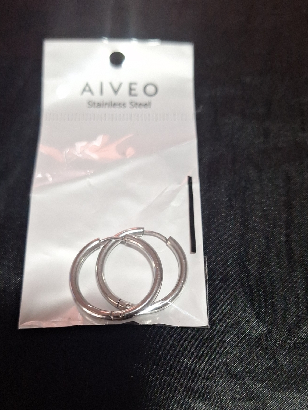 AIVEO Stainless Steel Hoop Earrings - Silver